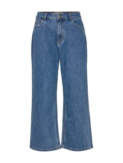Freequent medium blue 7/8 jeans med vidde FQHAZEL