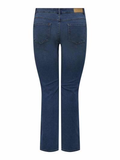 ONLY Carmakoma medium blue stretch jeans m/høj talje CARAUGUSTA
