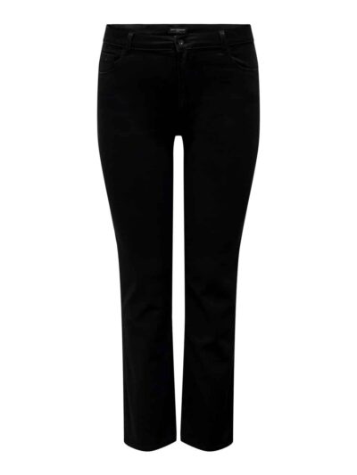 ONLY Carmakoma sorte jeans med høj talje og stretch CARAUGUSTA