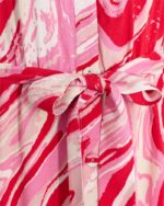 Freequent rød - pink mønstret kjole FQGEORGIA-AR-ART