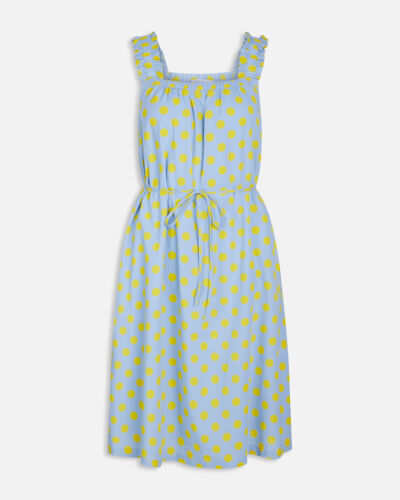 Sisters Point blå kjole med gule prikker ERUNA 15256-804_1_ERUNA-ST.DR1