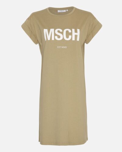 MOSS Copenhagen aloe/lys t-shirt kjole | Alvidera Organic MSCH