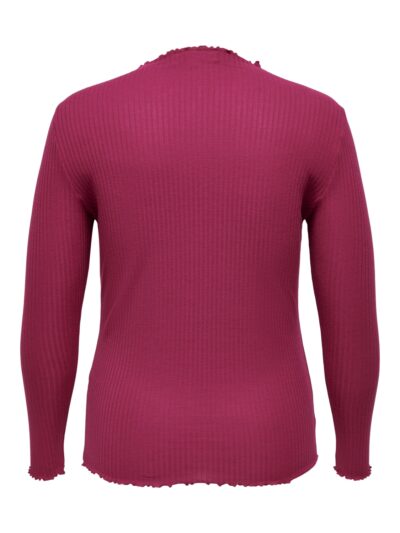 ONLY Carmakoma Festival Fuchsia L/S Top CARALLY LS HIGH NECK