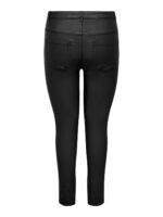 ONLY Carmakoma Black Pants CARROYAL ZIP HW SK ROCK COATED PNT