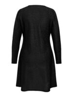 ONLY Carmakoma Black Long Dresses CARMELANIA L/S GLITTER DRESS