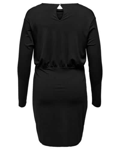 ONLY Carmakoma Black Short Dresses CARSANNE L/S WATERFALL
