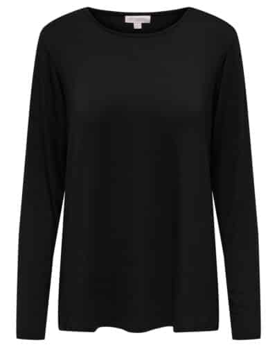 ONLY Carmakoma Black T-shirt CARLONNY LS O-NECK TOP