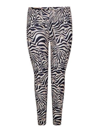 ONLY Carmakoma Black ZEBRA Pants CARVILEA