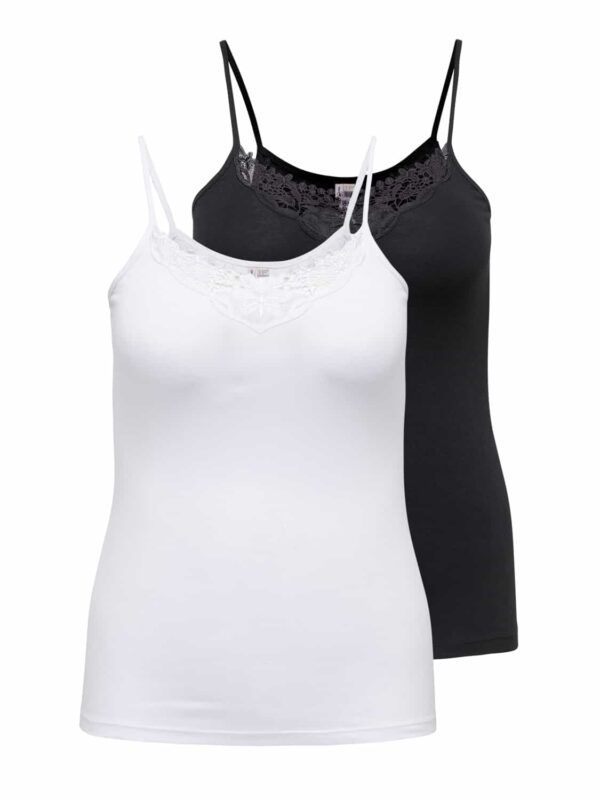 ONLY Carmakoma 2-pack Black W. WHITE Tops CARKIRAZ