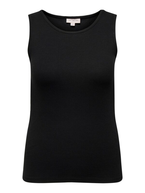 ONLY Carmakoma Black rib tank-top CARKENYA