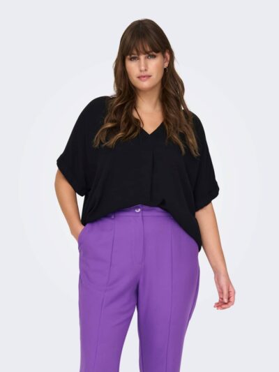 ONLY Carmakoma Royal Lilac Pants CARTHEA FLARED PANT OTW