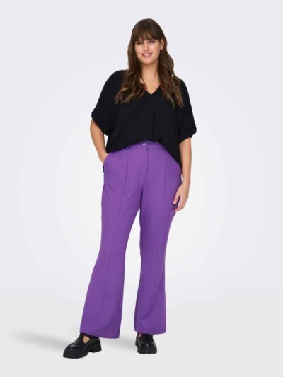 ONLY Carmakoma Royal Lilac Pants CARTHEA FLARED PANT OTW