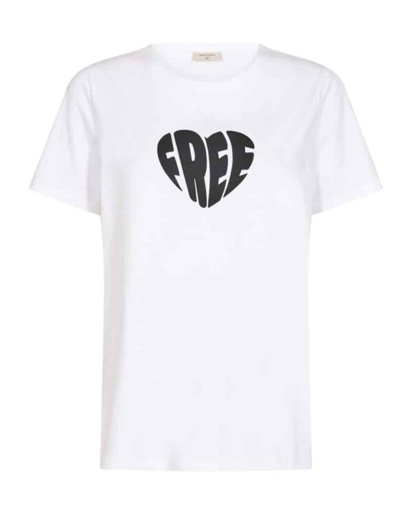 Freequent Brilliant White w. Black T-SHIRTS | FQFENJAL-TEE