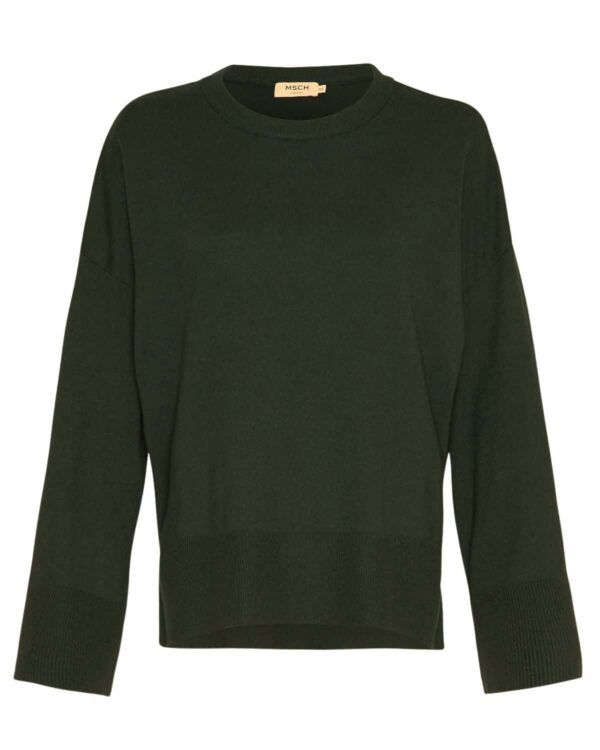 MOSS Copenhagen mørk grøn pullover MSCH Dalinda FIR GREEN Rachelle