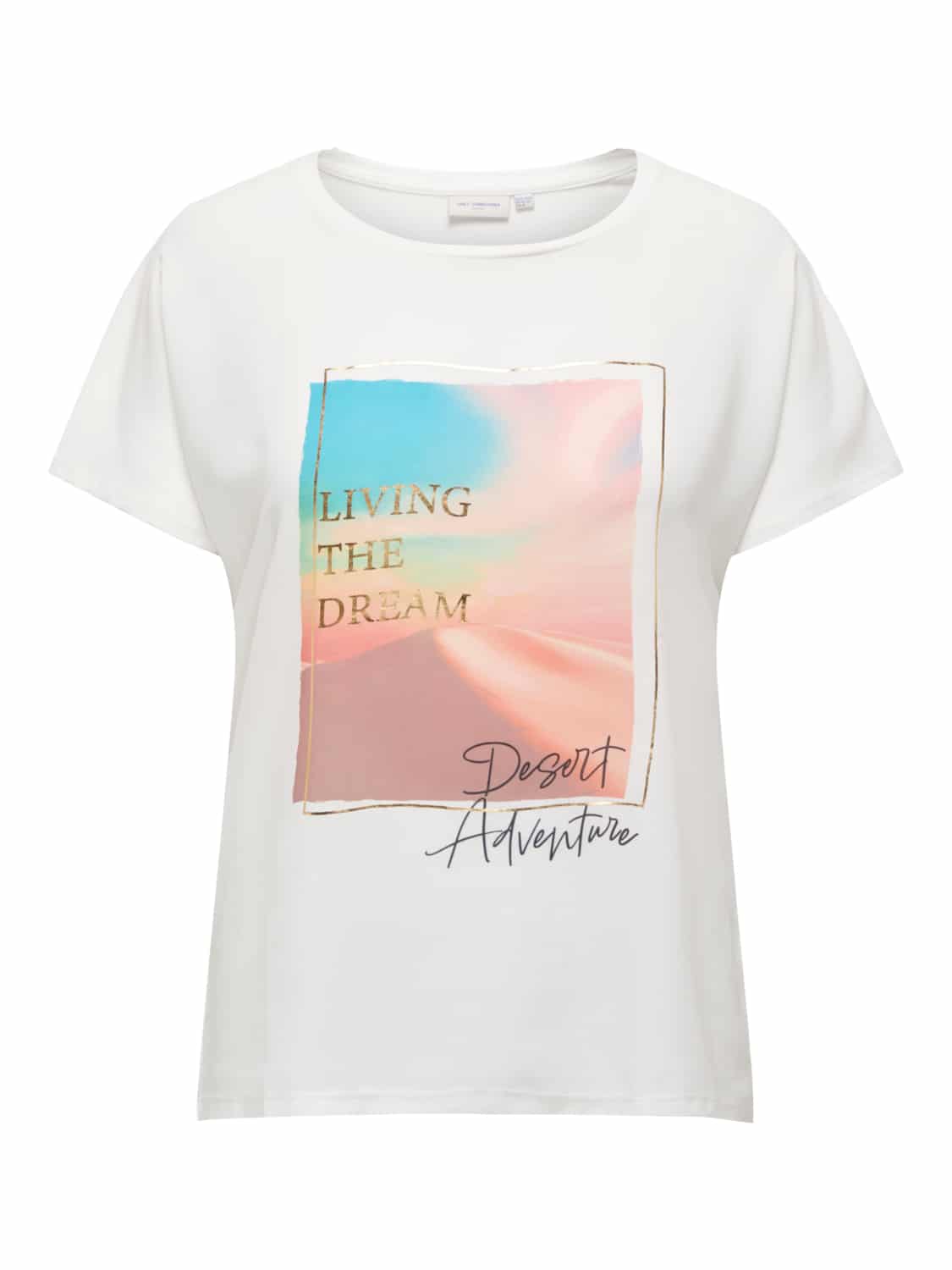 ONLY Carmakoma hvid foil-print T-shirt | CARKETTY | by lene | T-Shirts