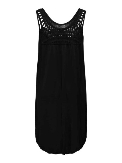 ONLY Carmakoma Black Dresses CARSTINE S/L CROCHET DRESS JRS