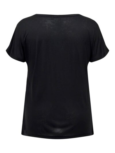ONLY Carmakoma Black FRONT PRINT T-shirtCARKETTY