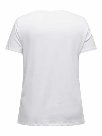 ONLY Carmakoma White EMBROIDERY T-shirt CARPAU
