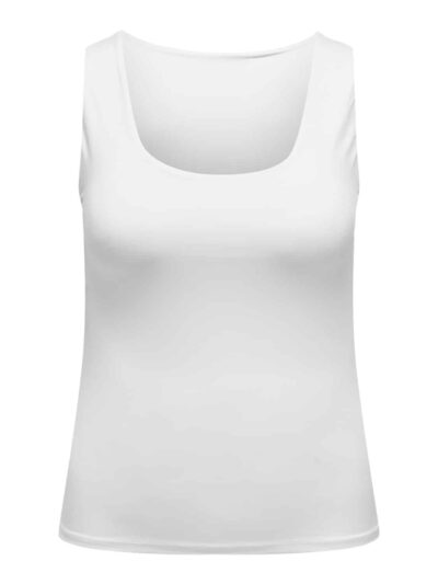 ONLY Carmakoma White tank top CARONE S/L 2-WAY TOP JRS