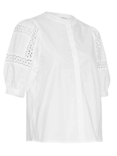 MOSS Copenhagen BRIGHT WHITE MSCHMaribel Cenilla 2/4 Shirt
