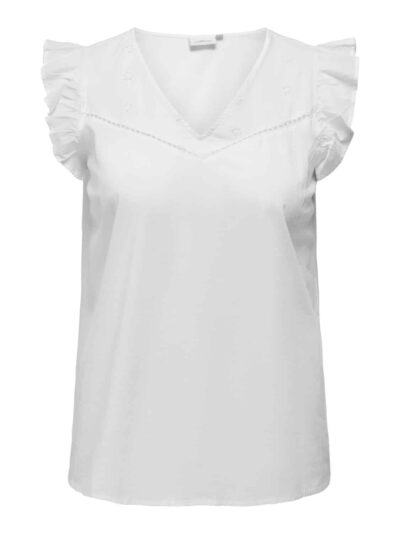 ONLY Carmakoma Bright White blouse CARCHALINOS