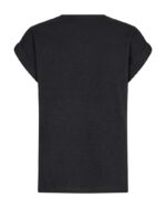 Freequent Black T-SHIRTS | FQVIVA-V-SS-POCKET-BASIC