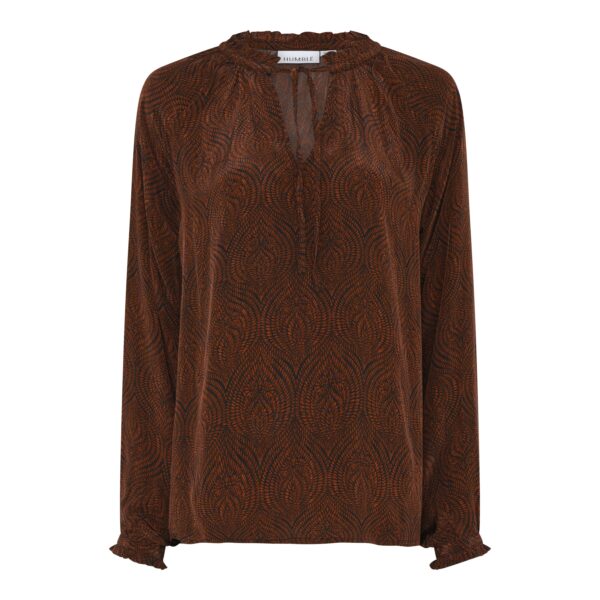 Humble Brown combi Ladies blouse | BlakeHbs blouse