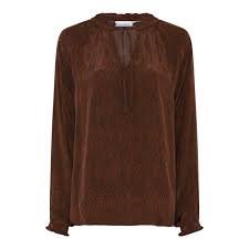 Humble Brown combi Ladies blouse | BlakeHbs blouse