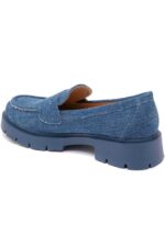 MIND by lene denim loafers med gylden knap | M1736