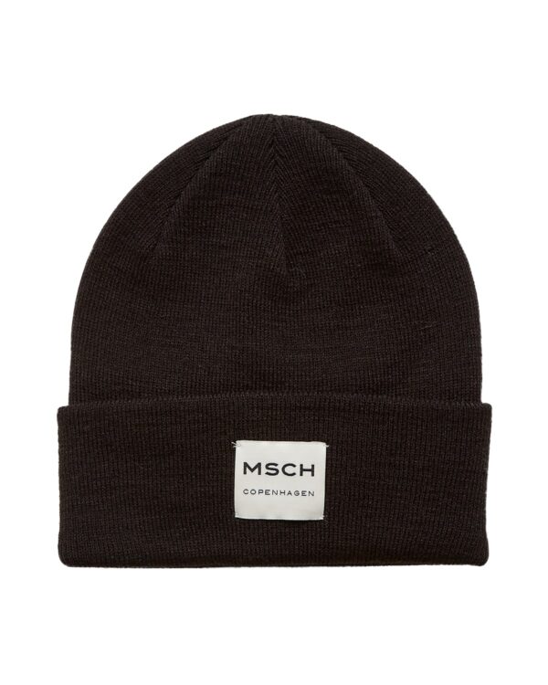 MOSS Copenhagen BLACK MSCHMojo Logo Beanie