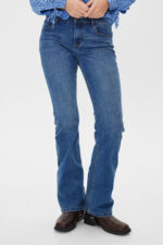 freequent FQHARLOW-JE-KICK-Stone-Blue 5 pocket flared legged jeans