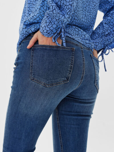 freequent FQHARLOW-JE-KICK-Stone-Blue 5 pocket flared legged jeans