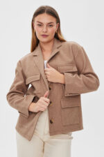 Freequent FQYANNA-JACKET taupe gray mel