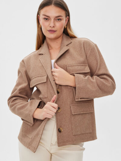 Freequent FQYANNA-JACKET taupe gray mel