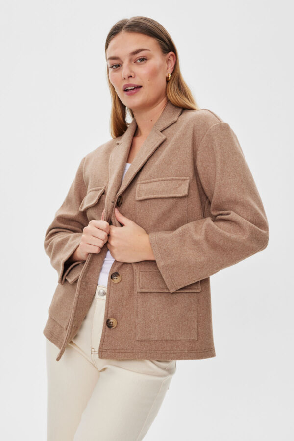 Freequent FQYANNA-JACKET taupe gray mel