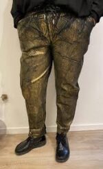 MIND by lene plussize jogging pants Sort/Guld