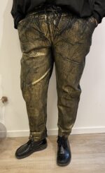 MIND by lene plussize jogging pants Sort/Guld