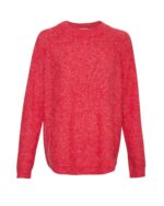 Moss copenhagen rød strik MSCHLessine Hope Pullover Rose Red Mel