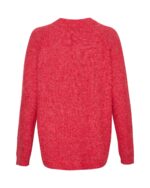 Moss copenhagen rød strik MSCHLessine Hope Pullover Rose Red Mel bagfra