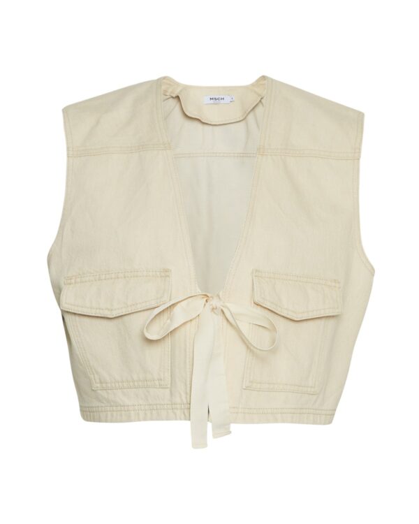 Moss Copenhagen MSCHPhelina Ida Denim Vest OATMEAL