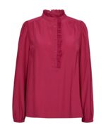 Freequent Raspberry FQSEA-BLOUSE pink skjortebluse foran