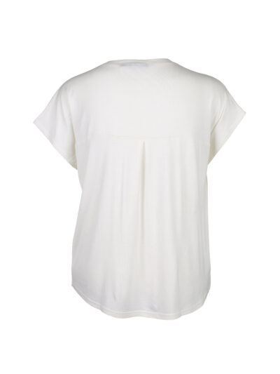 Zoey hvid tshirt med ni pinke kysmunde foran helt hvid ryg MOLLY T-SHIRT Off white