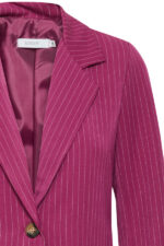 Sorbet rød blazer med tynde striber SBDIEGO BLAZER Magenta Haze closeup