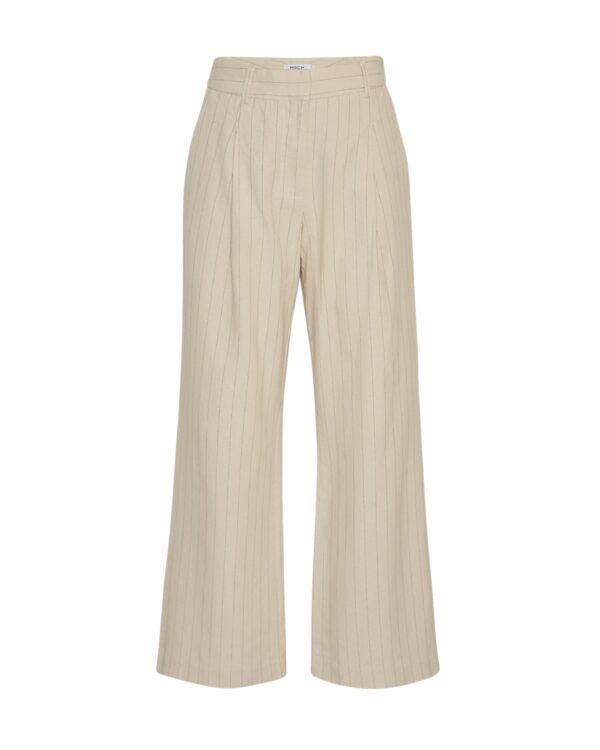 moss copenhagen beige bukser med tynde striber MSCHJonalyn Pants STP