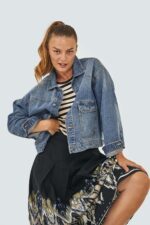 Freequent Medium Blue Denim INDOOR JACKETS | FQENNY-JACKET