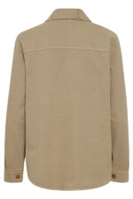 Sorbet SBrose jacket plaza taupe skjorte jakke med hullet mønster brystlommer knappelukning