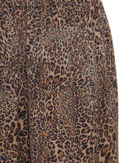 Sorbet sbleopold pant leopard bukser med lommer løst fit closeup af mønster