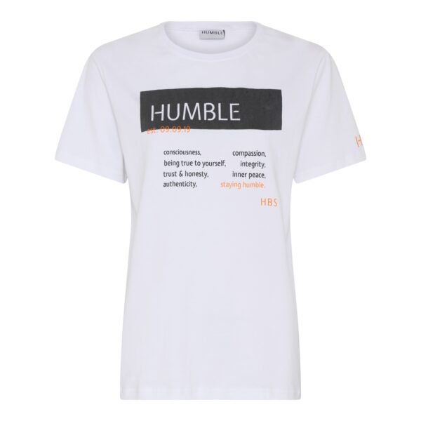 Humble hvid t-shirt med tekst GILLIANHBS T-SHIRT white