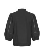 moss copenhagen sort bluse 2/4 ærmer knapper foran mscherendia wilhelmina black