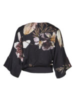 Kort Blomstret bluse NÜ Black mix Viva Blouse